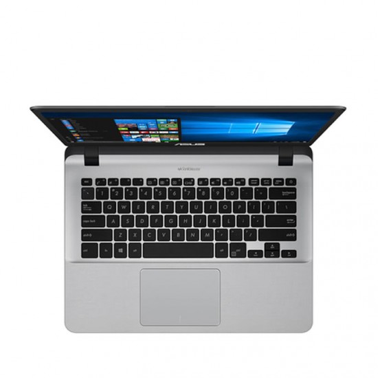 Laptop Asus F407UA-BV478R, Gris, Pantalla de (14"), Procesador 7ª generación Intel® Core i3-7020U, RAM 4 GB, Disco Duro 1TB, HDD + flash Optane, Windows 10 Pro