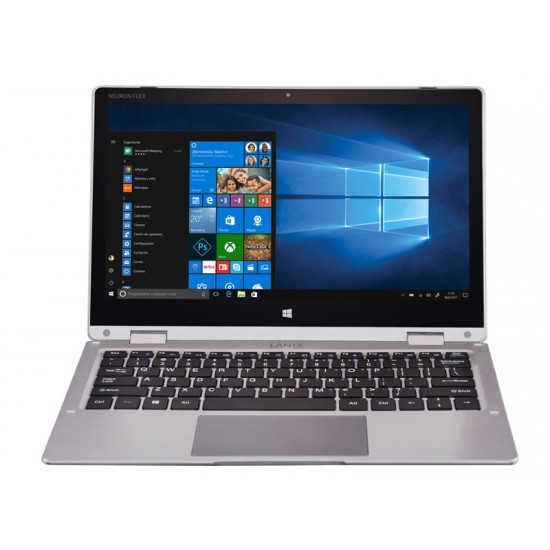 Laptop Lanix NEURON FLEX, Pantalla táctil 11.6", 2 en 1, Procesador Celeron 3350, RAM 4GB, Disco 64GB SSD, Windows 10 Pro